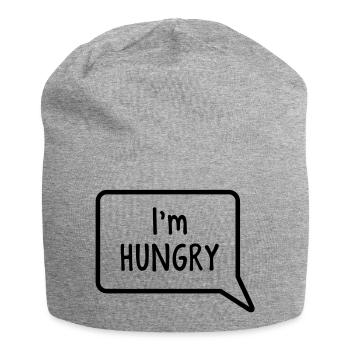 J'ai faim conception bulle ventre - Bonnet en jersey - gris chiné - Devant
