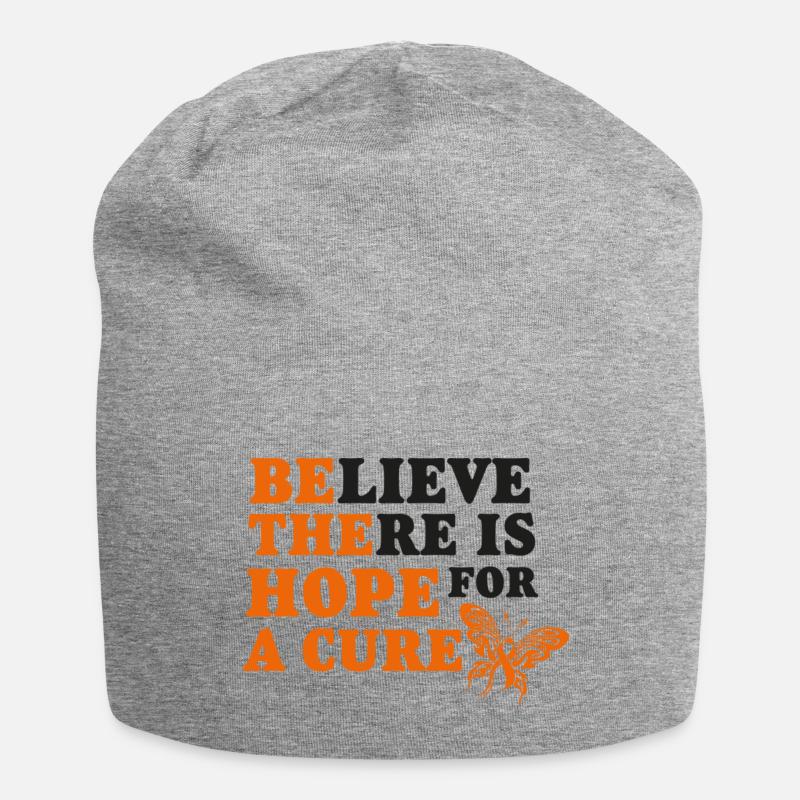 cure black - Jersey Beanie - heather grey