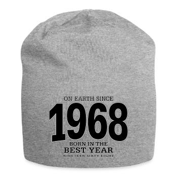 On Earth since 1968 (black) - Jersey-Beanie - Grau meliert - Vorne