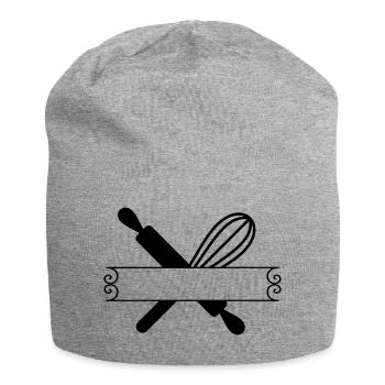 Backen - Jersey-Beanie - Grau meliert - Vorne