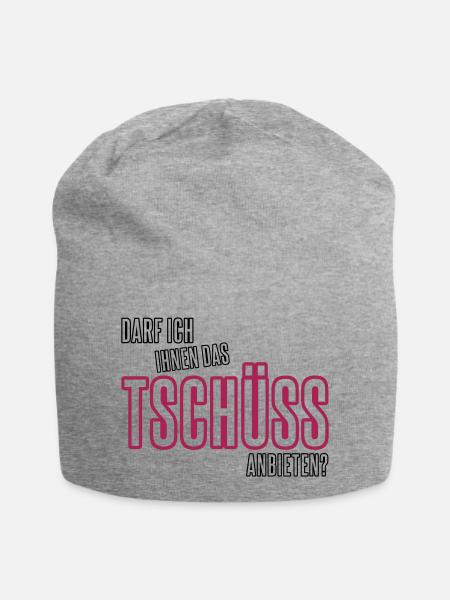 Tschüss anbieten - Jersey-Beanie - Grau meliert