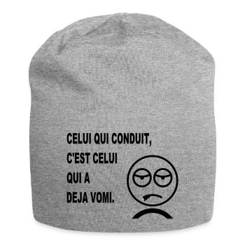sam_deja_vomi_humour - Bonnet en jersey - gris chiné - Devant