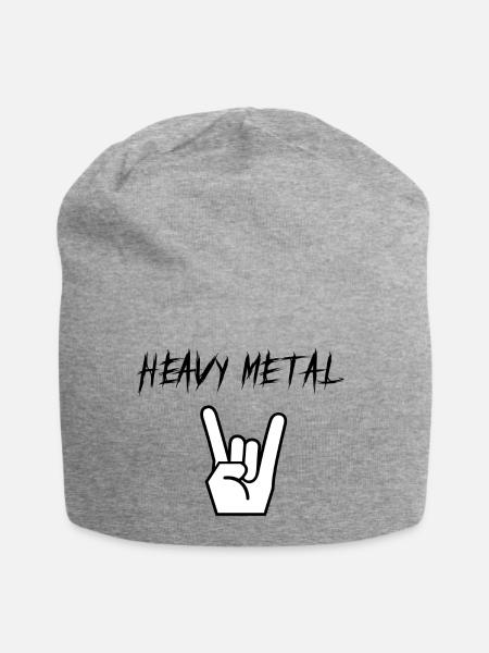 Heavy Metal Rock - Jersey-Beanie - Grau meliert