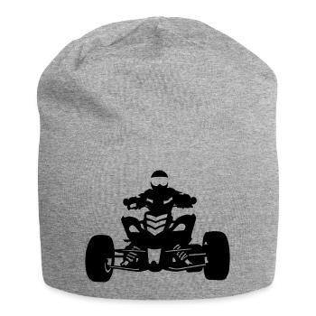 Quad - Jersey-Beanie - Grau meliert - Vorne