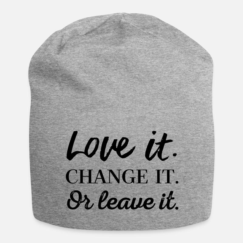 Love it. Change it. Or leave it. - Jersey-Beanie - Grau meliert