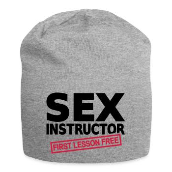 Sex Instructor - Bonnet en jersey - gris chiné - Devant