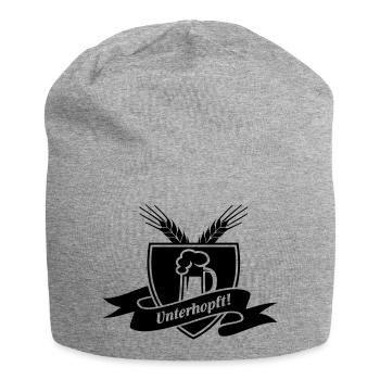 Unterhopft - Bier, , Grillen - Jersey-Beanie - Grau meliert - Vorne