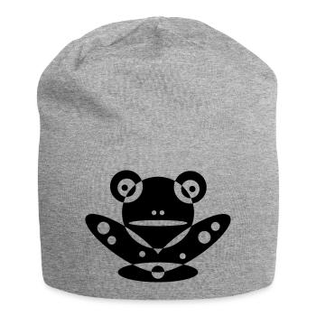 FROG abstract - Jersey Beanie - heather grey - Front