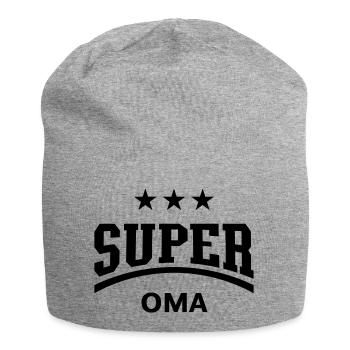 Super Oma - Jersey-Beanie - Grau meliert - Vorne