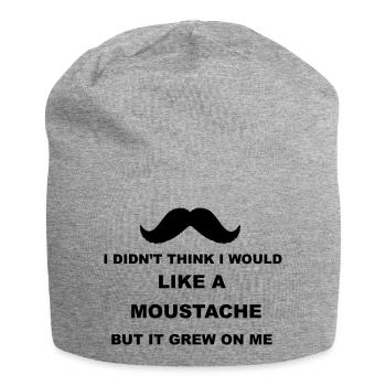 Moustache - Jersey Beanie - heather grey - Front