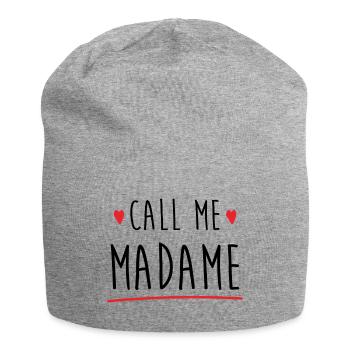 Call me madame evjf - Bonnet en jersey - gris chiné - Devant