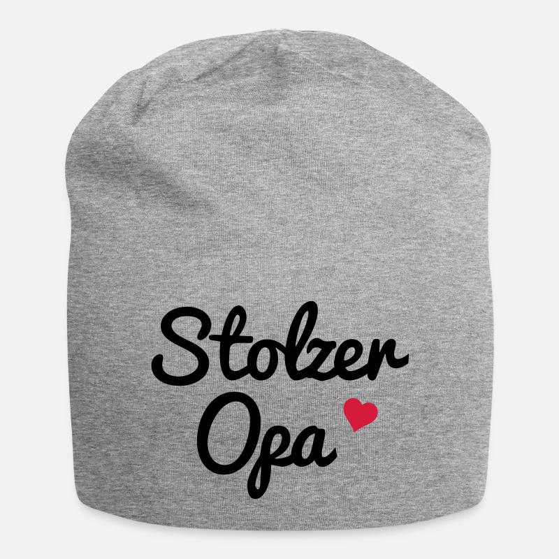 Stolzer Opa - Jersey-Beanie - Grau meliert