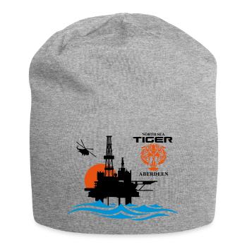 North Sea Tiger Oil Rig Platform Aberdeen - Jersey Beanie - heather grey - Front