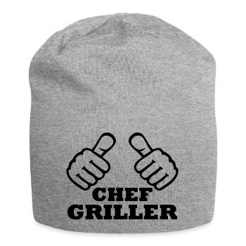 Chef Griller - Jersey-Beanie - Grau meliert - Vorne
