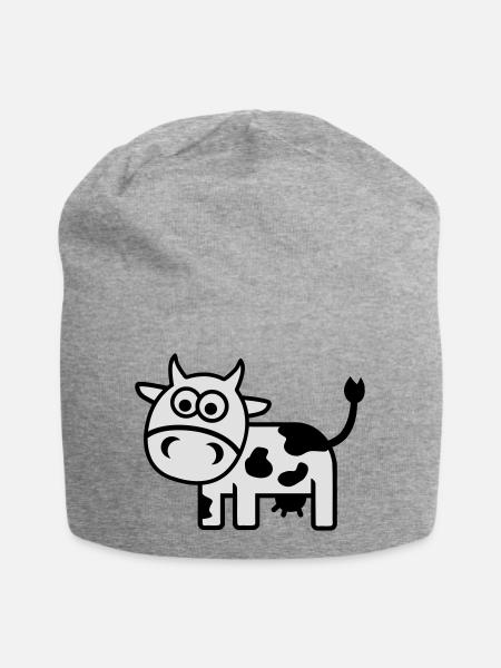 Vache - Bonnet en jersey - gris chiné