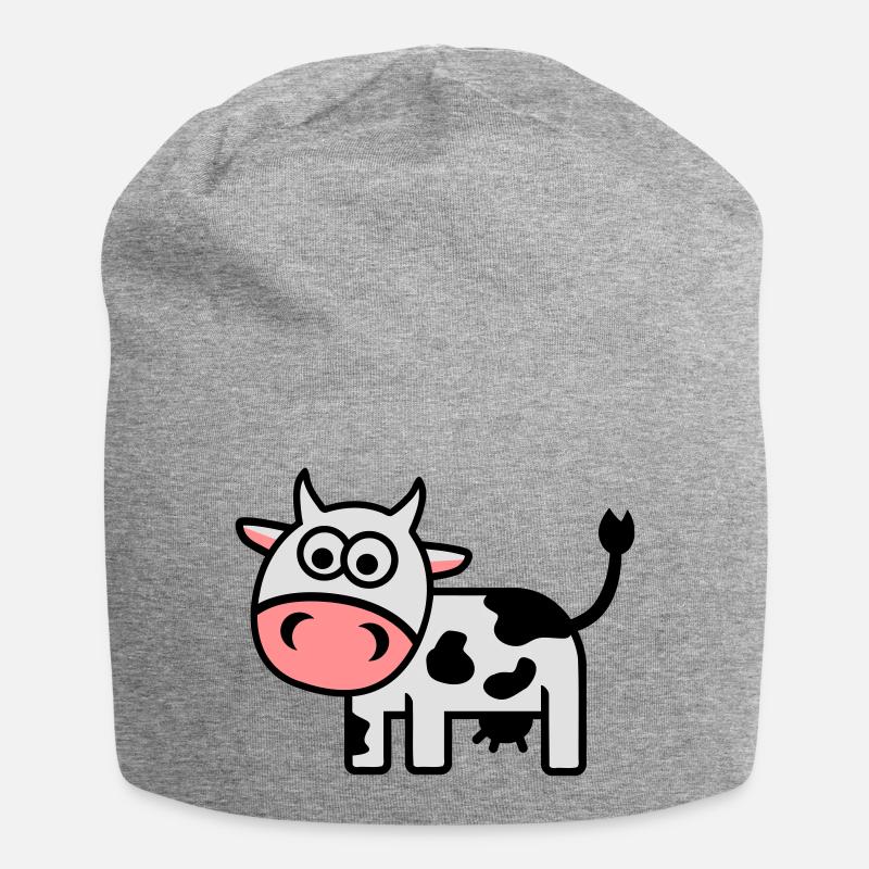 Kuh - Jersey-Beanie - Grau meliert