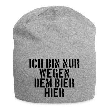 Bier - Jersey-Beanie - Grau meliert - Vorne