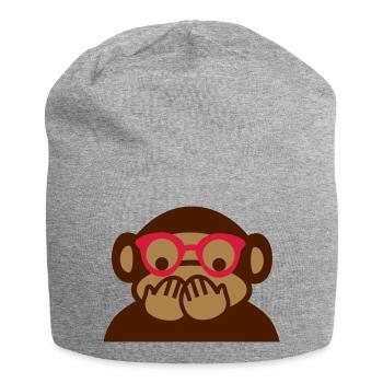 do not talk - Jersey Beanie - heather grey - Front