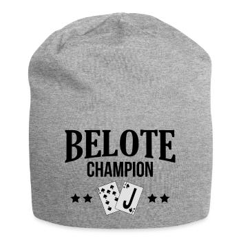 Jeu de cartes / Tarot / Belote / Rami / Poker - Bonnet en jersey - gris chiné - Devant