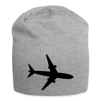 avion - Bonnet en jersey - gris chiné - Devant