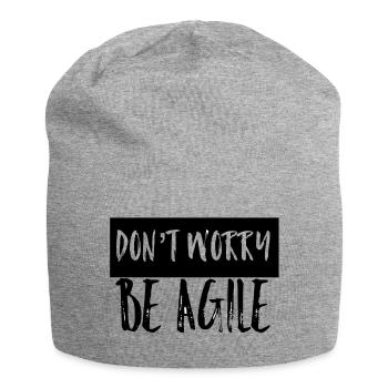 Don’t worry be agile - Jersey-Beanie - Grau meliert - Vorne