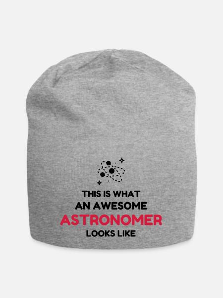 Astronomy / Astronomer / Astronomie / Astronom - Jersey Beanie - heather grey