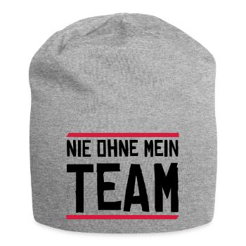 nie ohne mein team - Jersey-Beanie - Grau meliert - Vorne