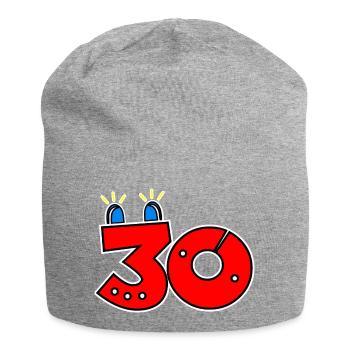 30 lumière bleue 30ème chiffre d'anniversaire chiffre drôle - Bonnet en jersey - gris chiné - Devant