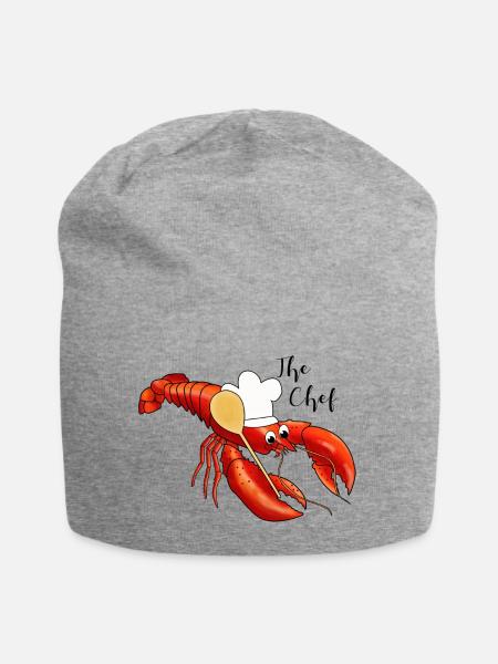 The Chef, Koch, Köchin, Hummer - Jersey-Beanie - Grau meliert