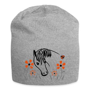 Chevaux Équestre Équestre Équestre - Bonnet en jersey - gris chiné - Devant