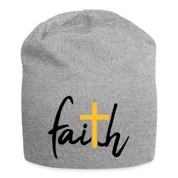 Faith Cross Faith - Jersey Beanie - heather grey - Front