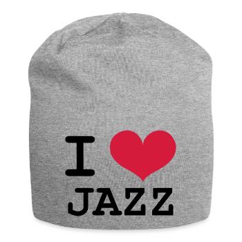 I Love Jazz - Jersey-Beanie - Grau meliert - Vorne