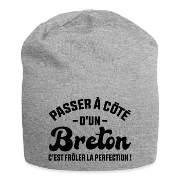 Breton Frôler La Perfection - Bonnet en jersey - gris chiné - Devant