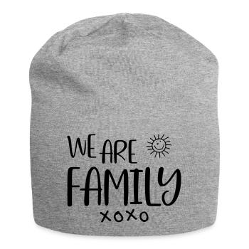 We are Family - Jersey Beanie - heather grey - Front