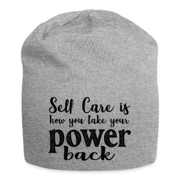 Self Care is how you take your power back - Bonnet en jersey - gris chiné - Devant