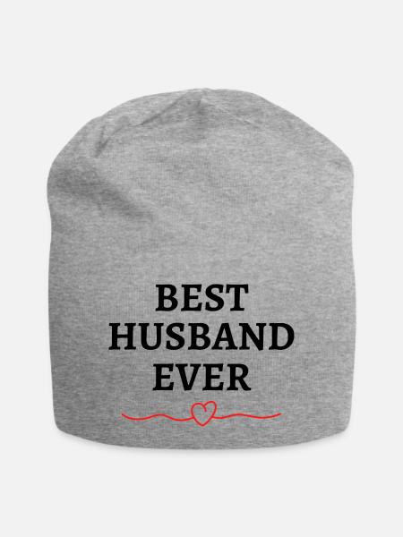 Husband - Jersey-Beanie - Grau meliert
