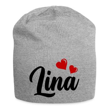 Lina - Jersey Beanie - heather grey - Front