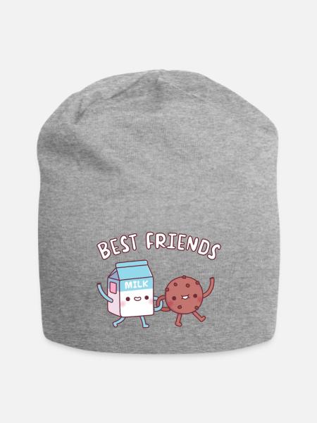 Süße Milch und Kekse Beste Freunde - Jersey-Beanie - Grau meliert