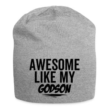 Großartig wie mein Patensohn - Jersey-Beanie - Grau meliert - Vorne