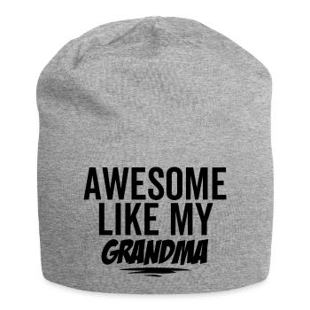 Großartig wie meine Oma - Jersey-Beanie - Grau meliert - Vorne