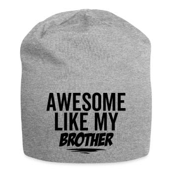 Großartig wie mein Bruder - Jersey-Beanie - Grau meliert - Vorne