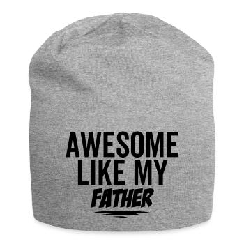 Großartig wie mein Vater - Jersey-Beanie - Grau meliert - Vorne
