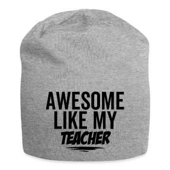 Großartig wie mein Lehrer - Jersey-Beanie - Grau meliert - Vorne