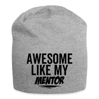 Awesome Like My Mentor - Jersey Beanie - heather grey - Front
