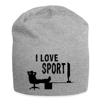 i love Sport | Vectorgraphic - Jersey Beanie - heather grey - Front