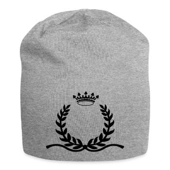 Laurel wreath with long spurs crown - Jersey Beanie - heather grey - Front