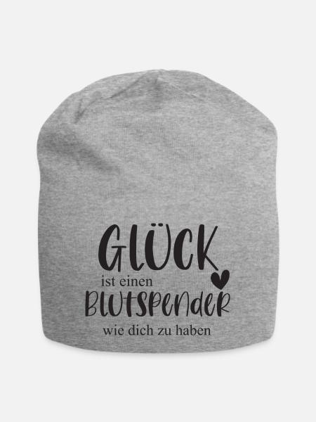 Blutspender Blutspende Ehrenamt Held Geschenk - Jersey-Beanie - Grau meliert
