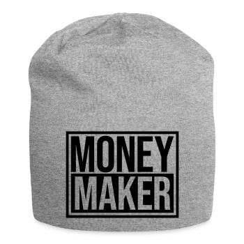 Money Maker Schild Reich - Jersey-Beanie - Grau meliert - Vorne