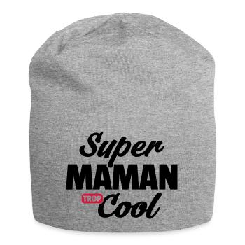 Super maman Cool - Bonnet en jersey - gris chiné - Devant