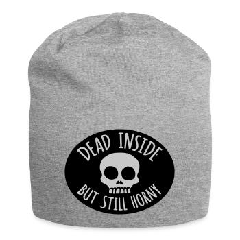 dead inside but horny - Jersey Beanie - heather grey - Front